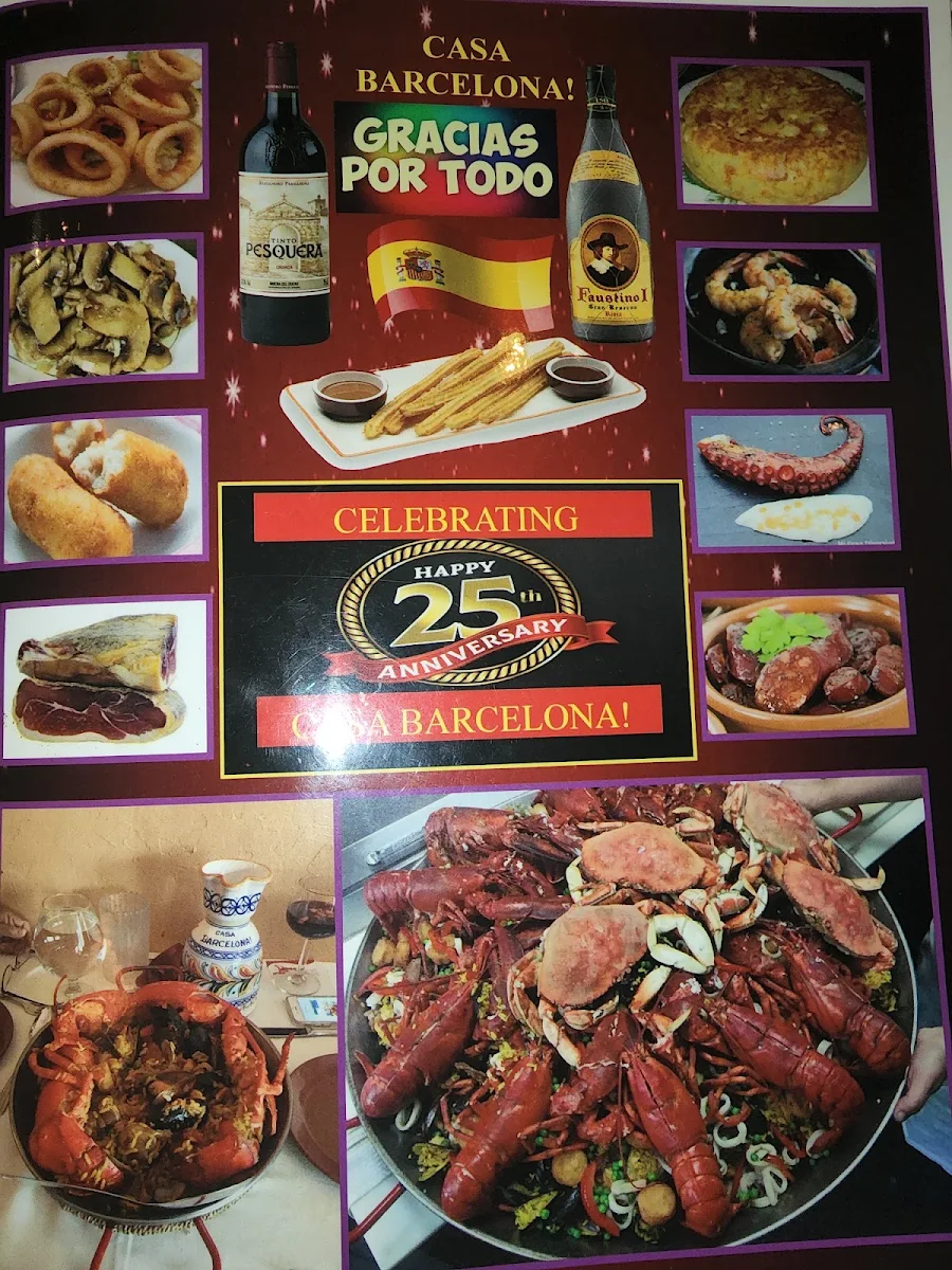 Menu, Casa Barcelona