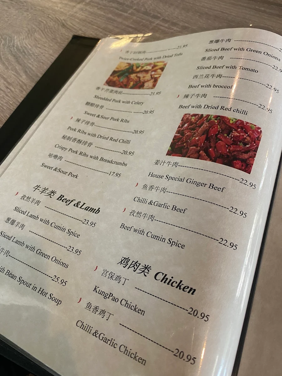 Menu, 味道重庆Don Asian Kitchen