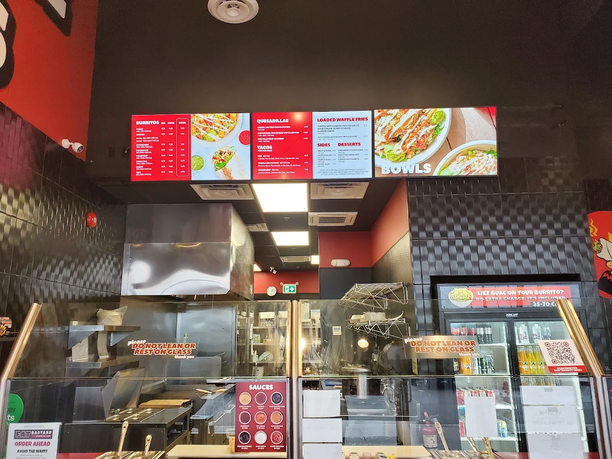 Menu, Fat Bastard Burrito Co.