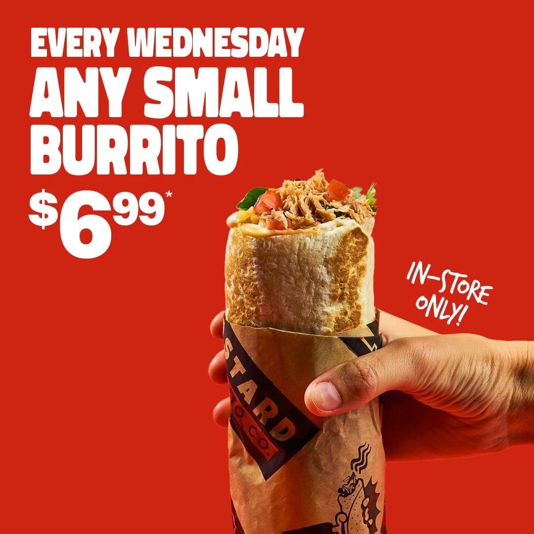 Menu, Fat Bastard Burrito Co.