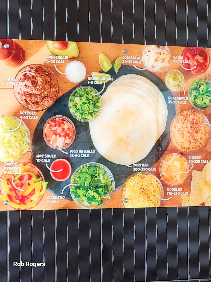 Menu, Fat Bastard Burrito Co.