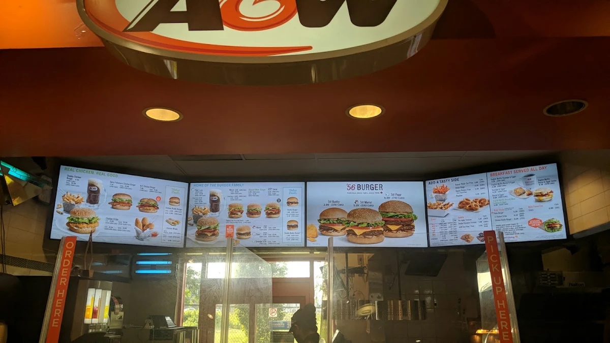 Menu, A&W Canada