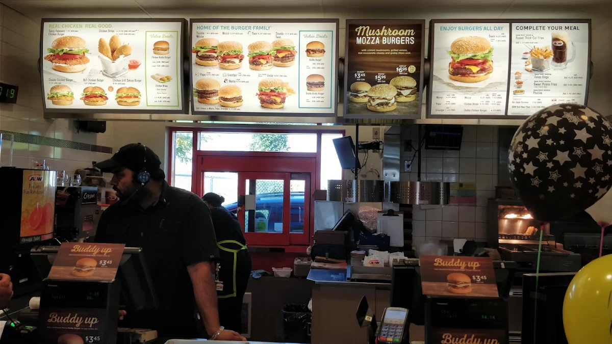 Menu, A&W Canada