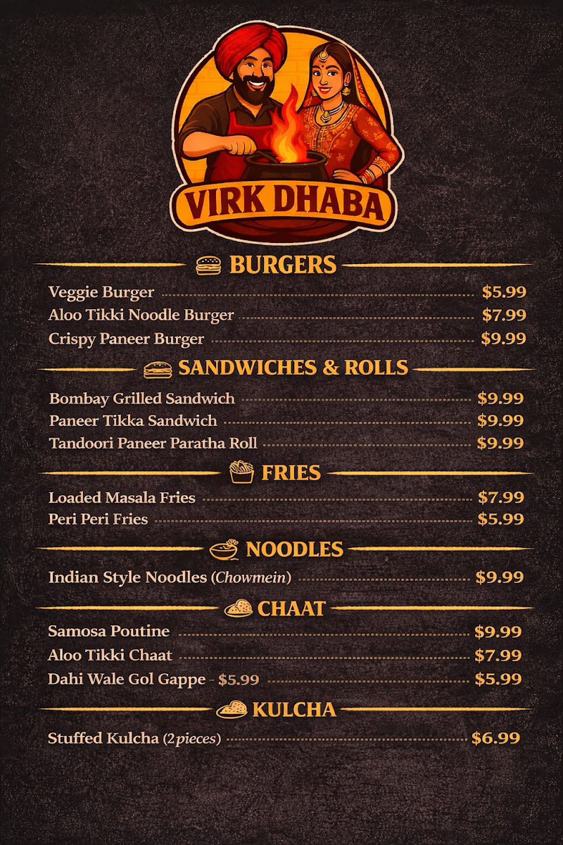 Menu, Virk dhaba