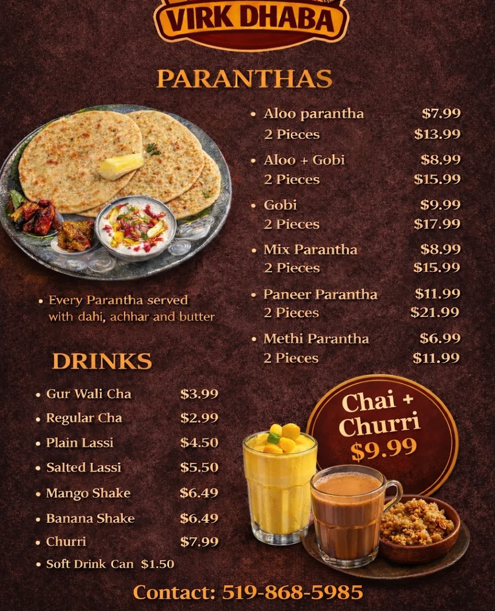 Menu, Virk dhaba
