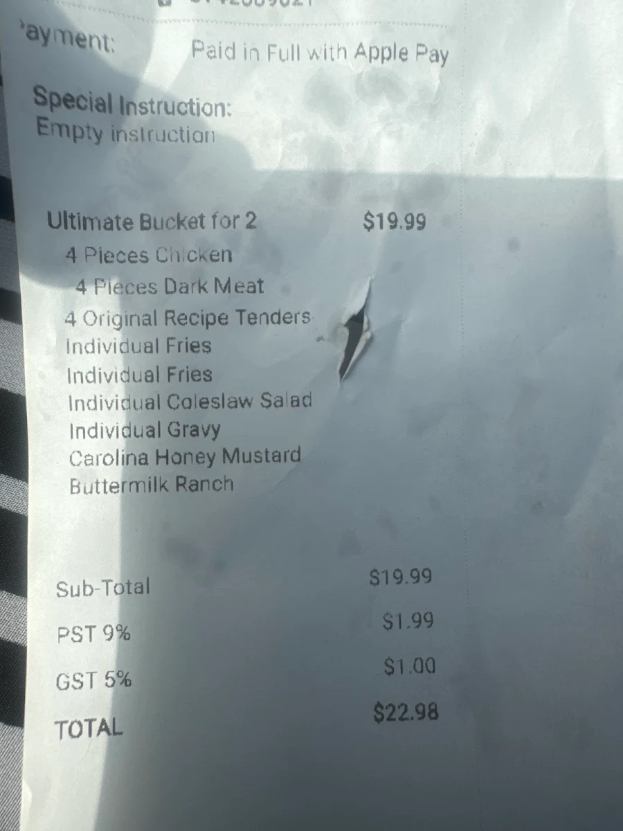 Menu, PFK