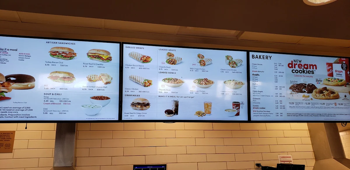 Menu, Tim Hortons