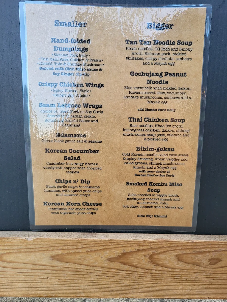 Menu, Niji