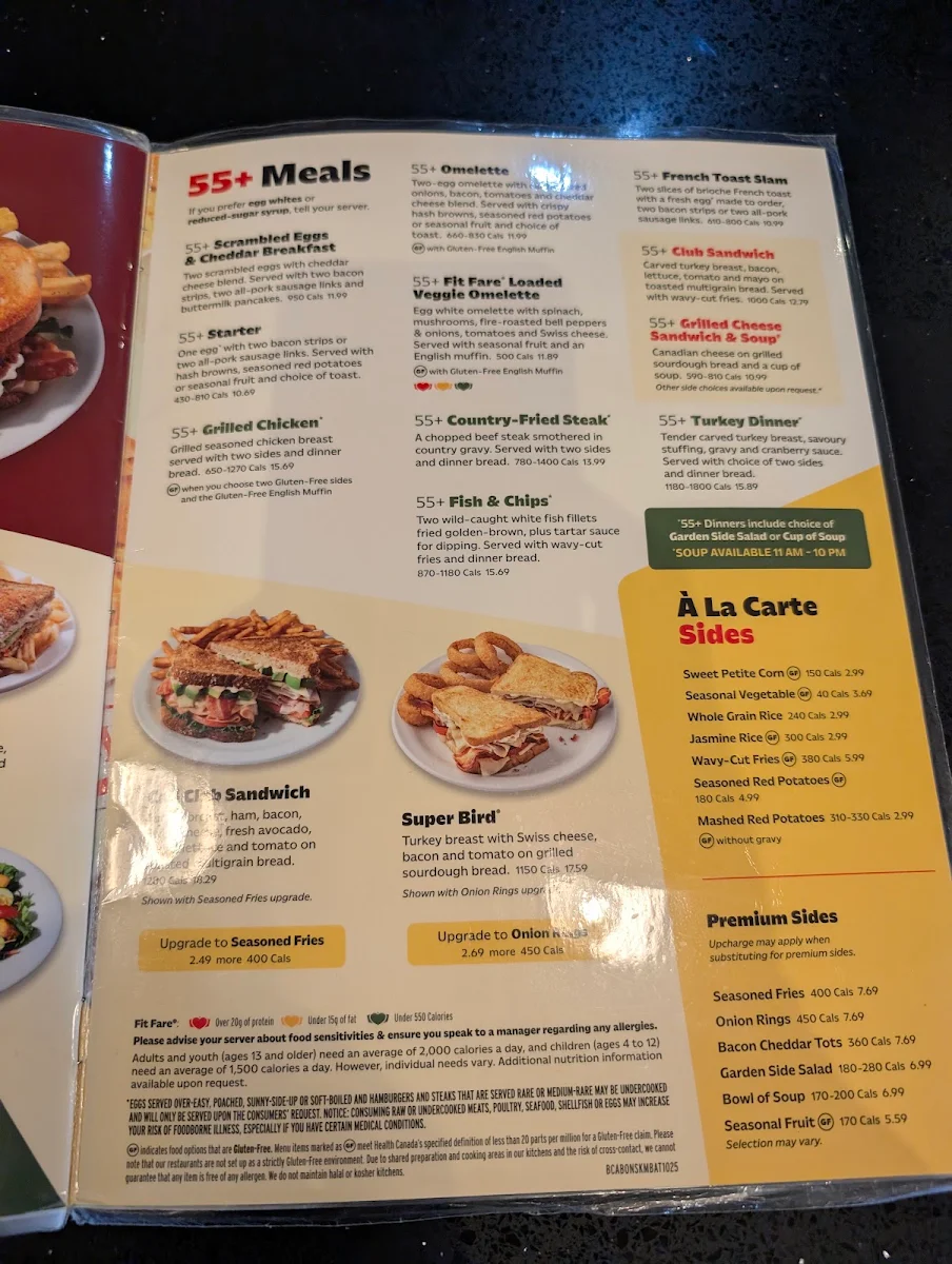 Menu, Denny's Restaurant Crossroads