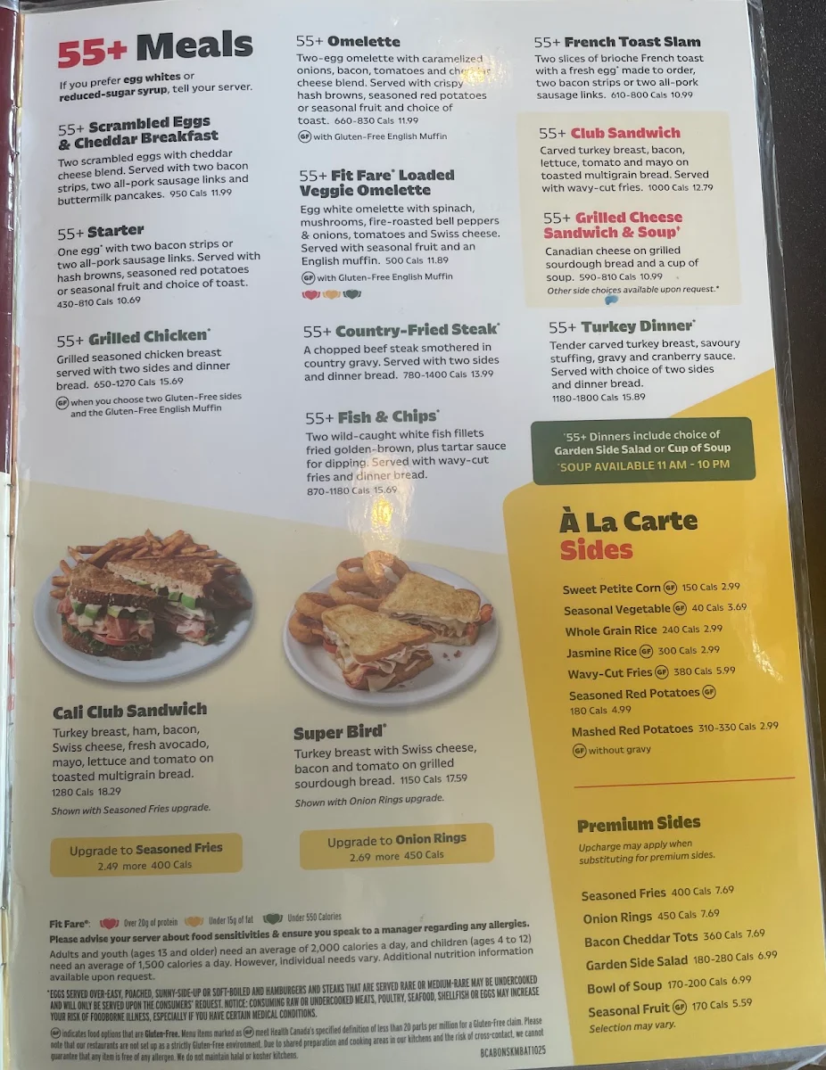 Menu, Denny's Restaurant Crossroads