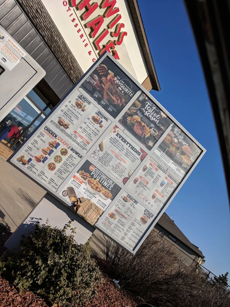 Menu, Harvey's