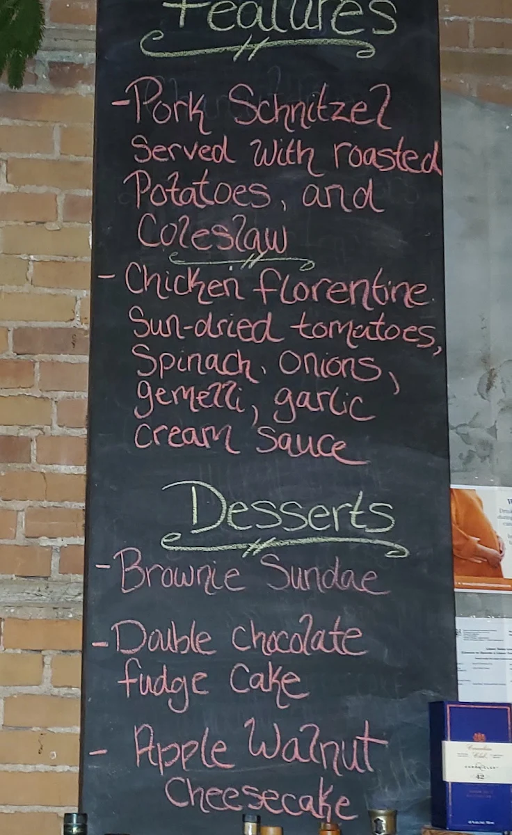 Menu, Lilly's Italian Eatery