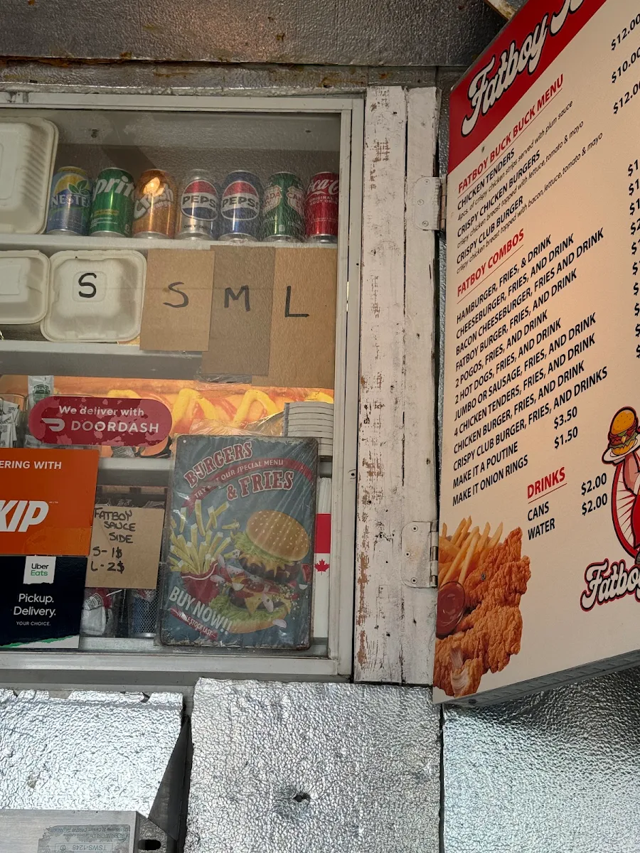 Menu, Fatboy Burgers