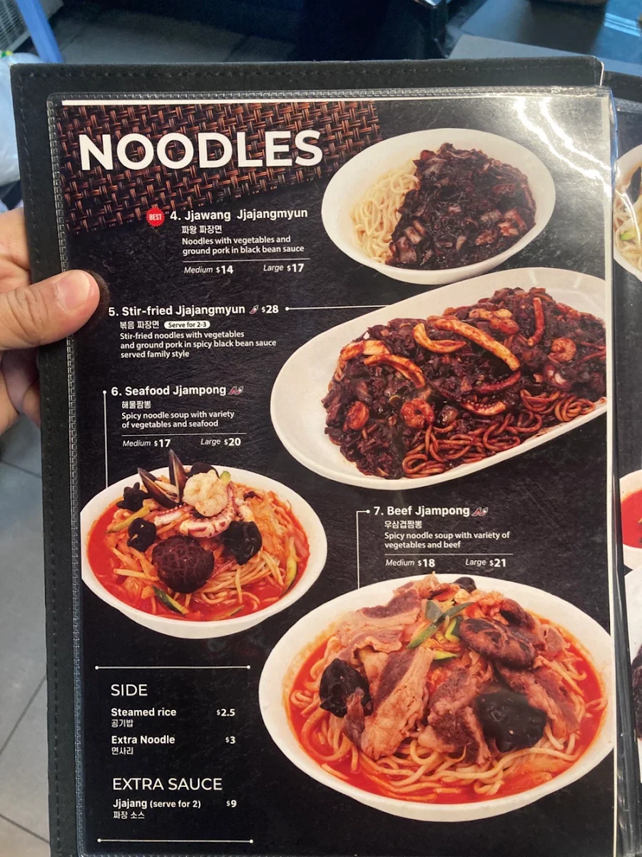 Menu, Jjawang