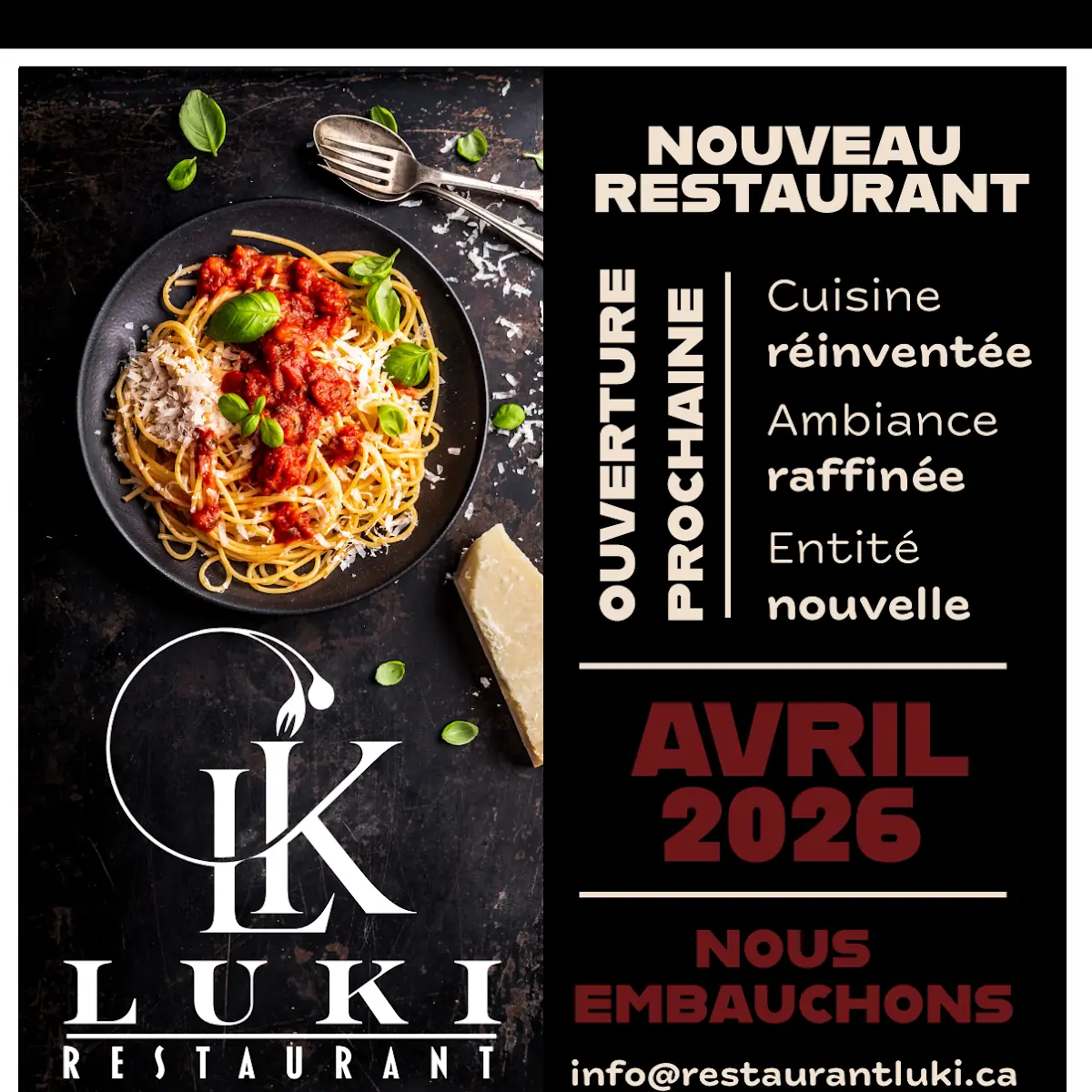 Menu, Restaurant LuKi