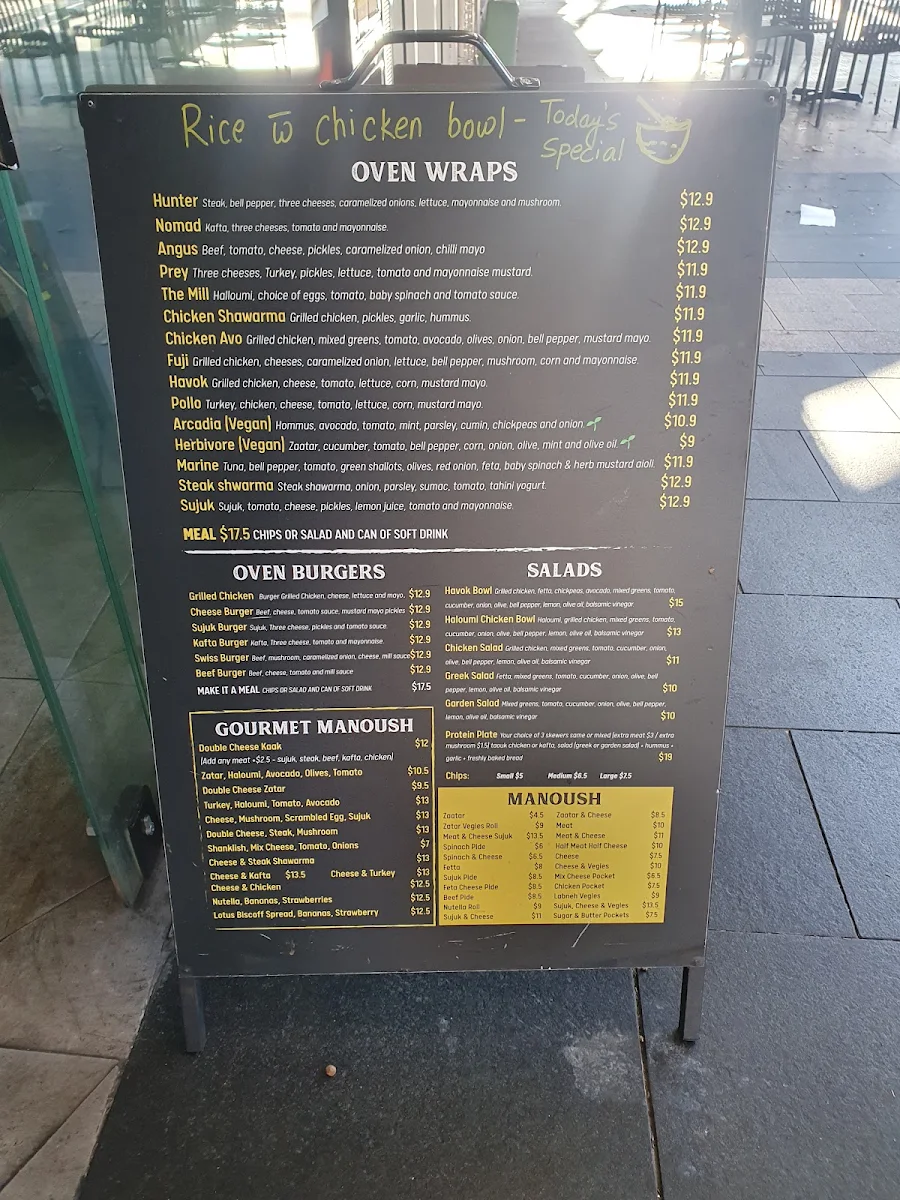 Menu, Soul Mill Woodfired Pizza