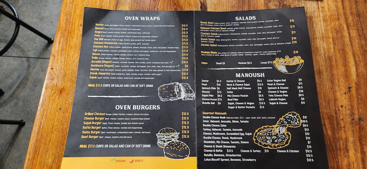 Menu, Soul Mill Woodfired Pizza