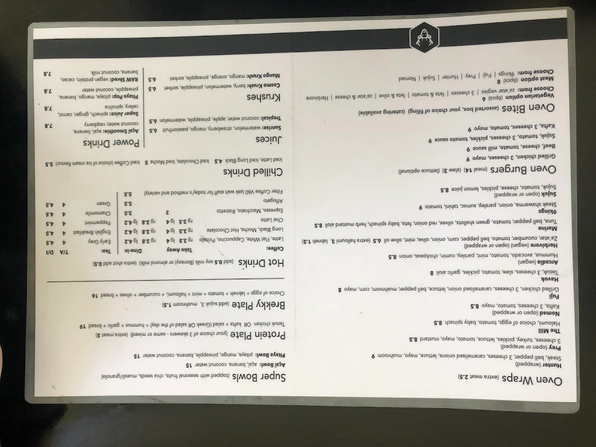 Menu, Soul Mill Woodfired Pizza