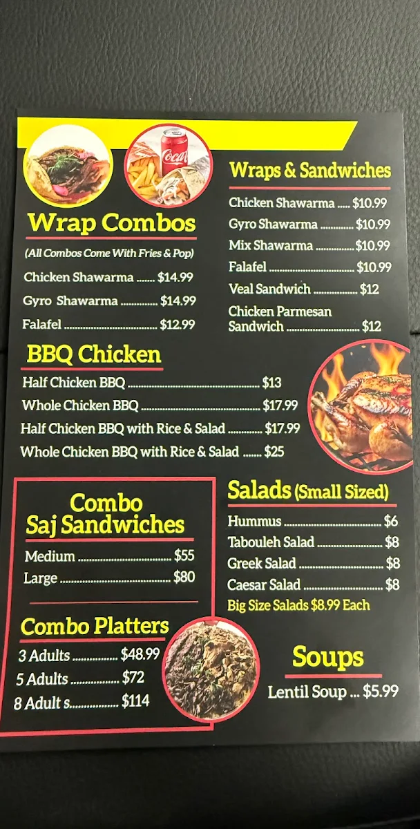 Menu, La Mar shawarma