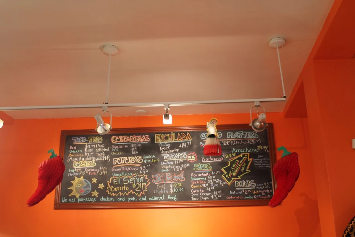 Menu, JC's Tacos and More