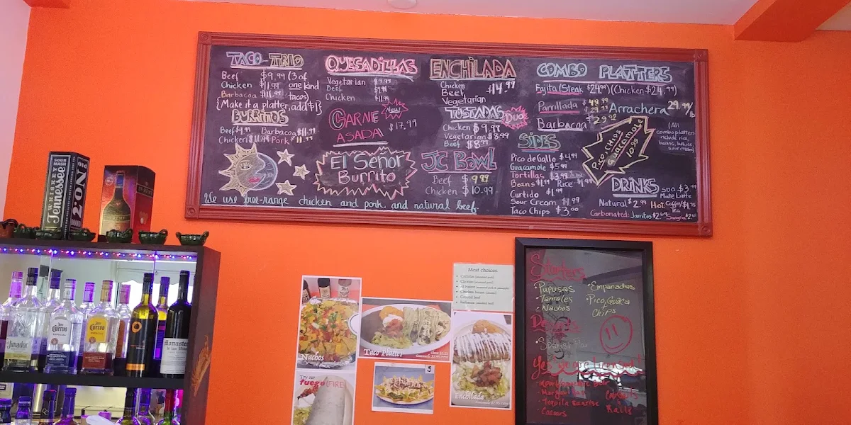Menu, JC's Tacos and More