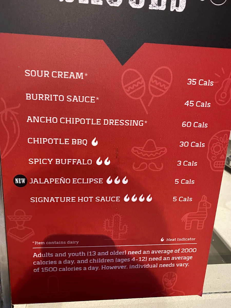 Menu, barBURRITO