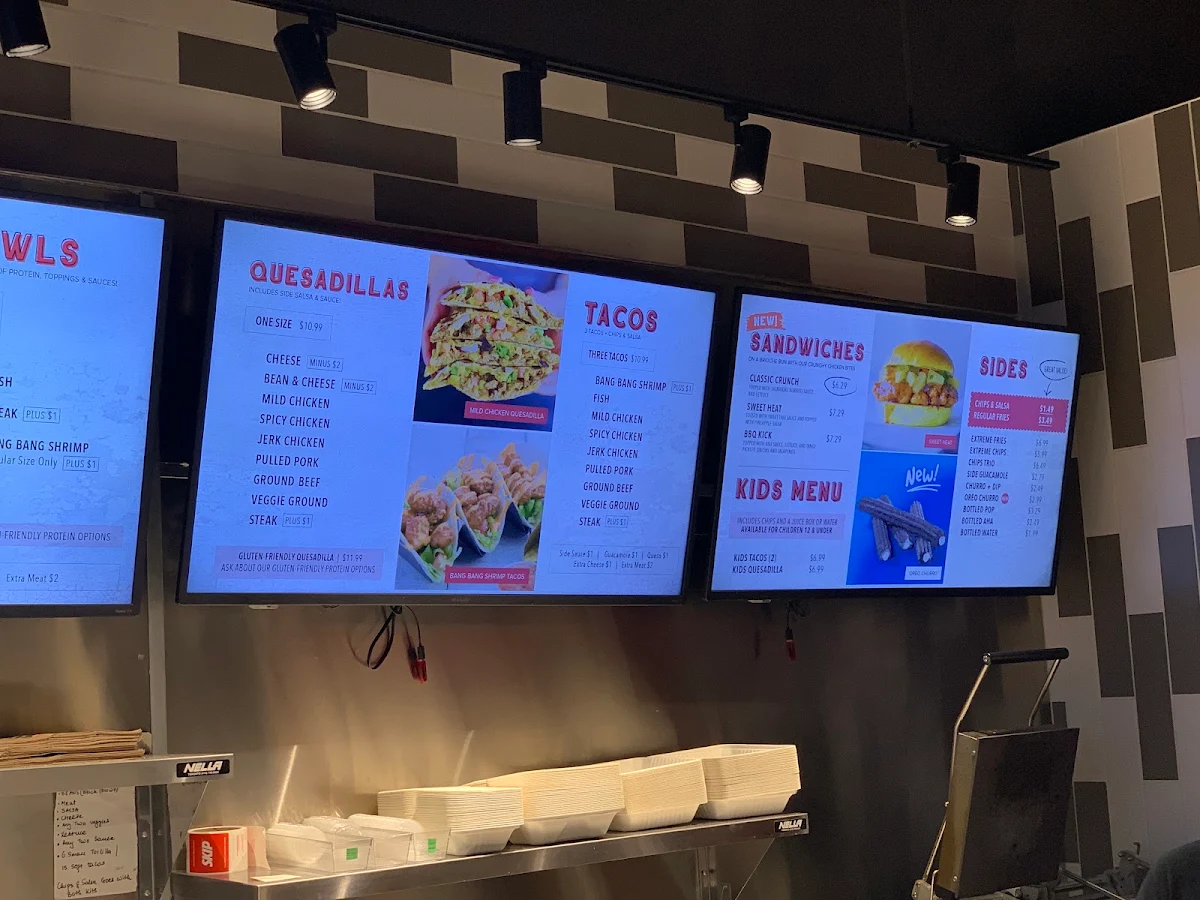Menu, barBURRITO