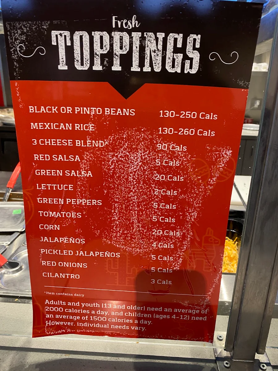 Menu, barBURRITO