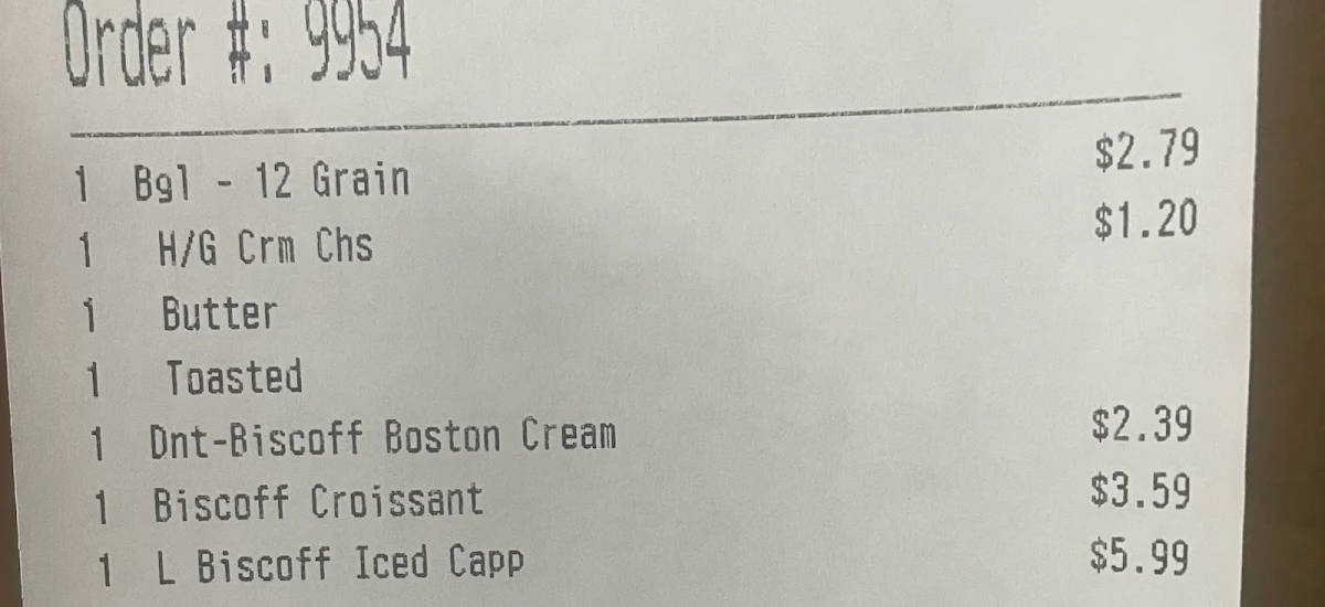 Menu, Tim Hortons
