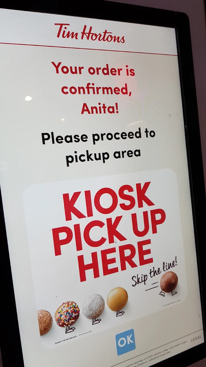 Menu, Tim Hortons
