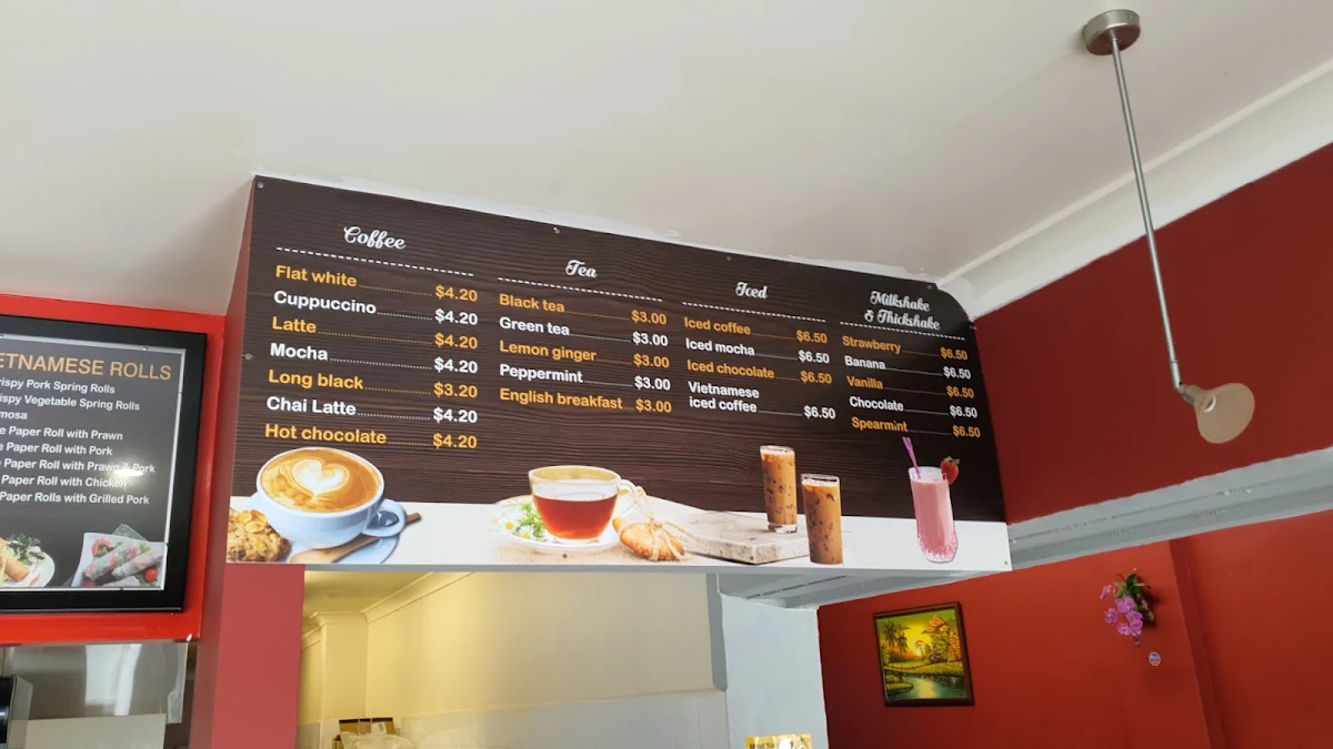 Menu, Vietnamese Cafe & Pho