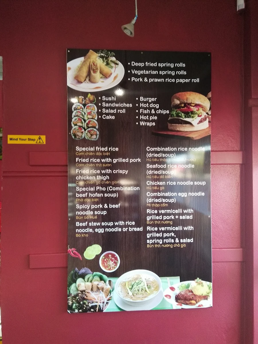 Menu, Vietnamese Cafe & Pho