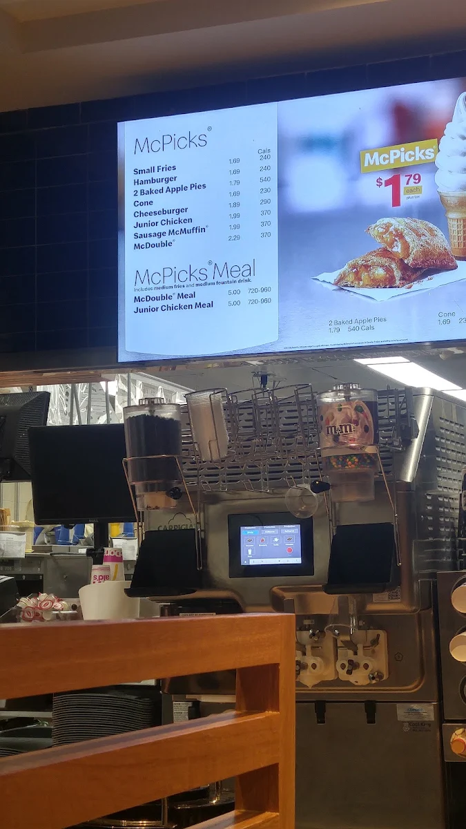 Menu, McDonald's