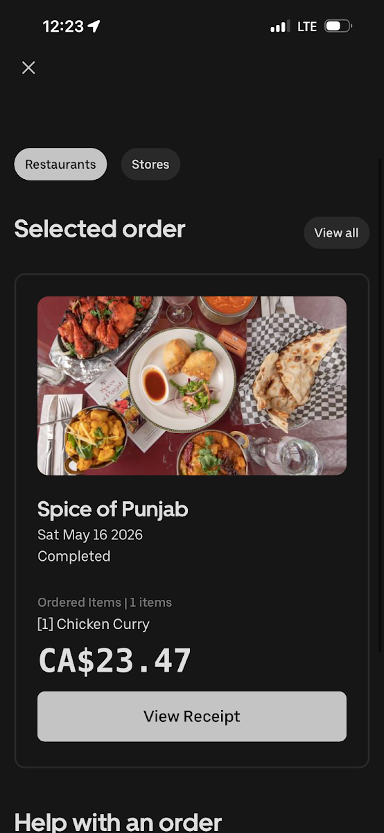 Menu, Spices Of Punjab