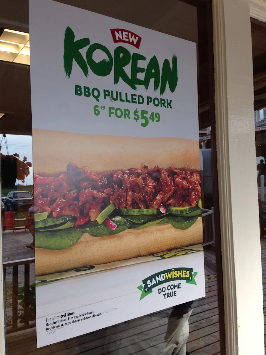 Menu, Subway