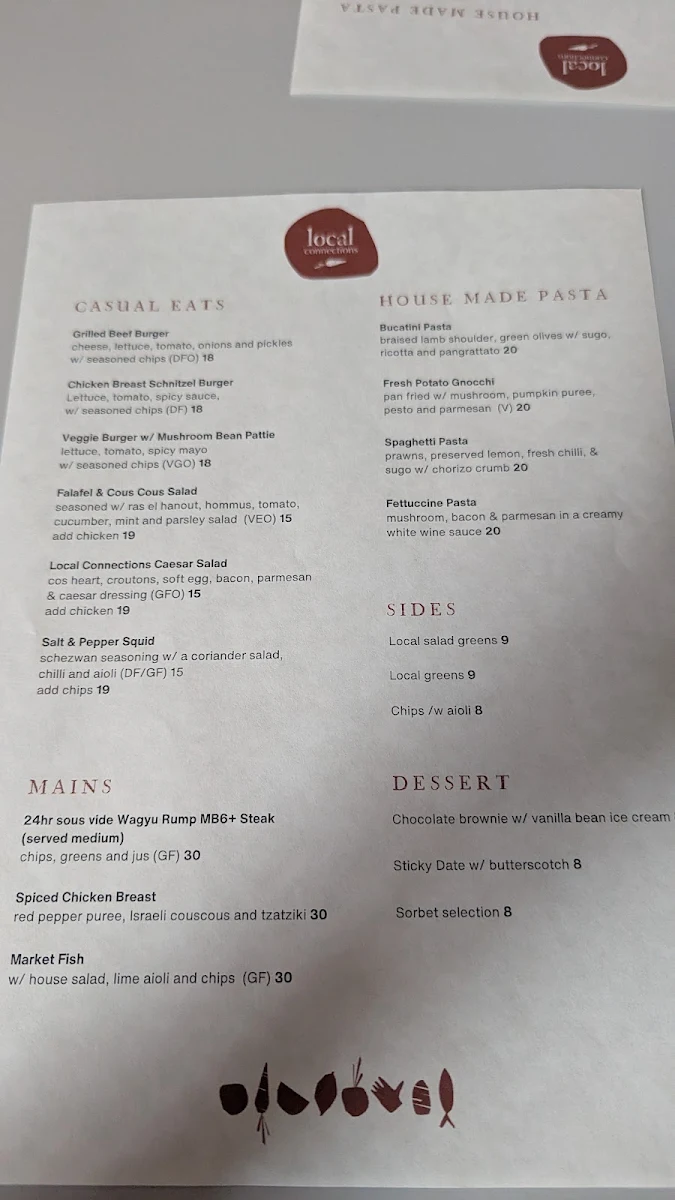 Menu, Local Connections