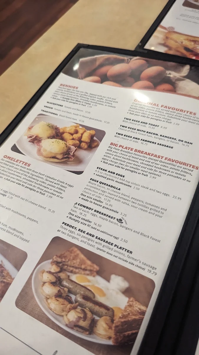 Menu, Humpty's Big Plate Diner - Yorkton