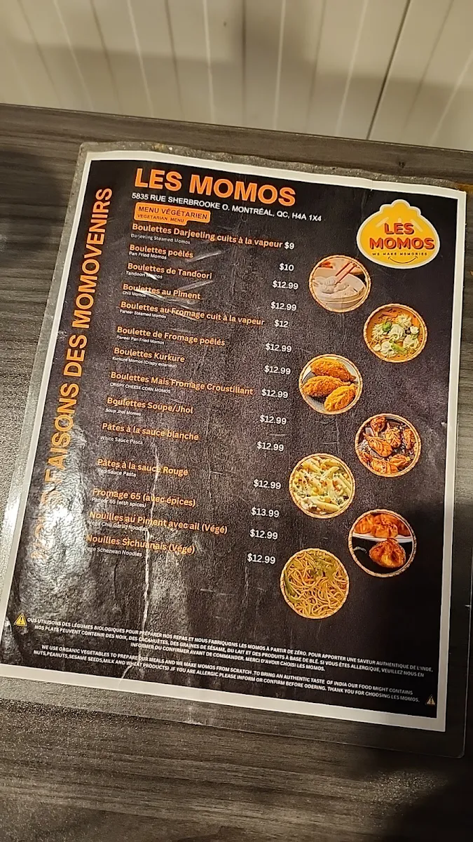 Menu, Les Momos