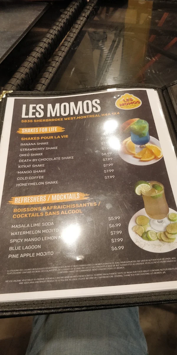 Menu, Les Momos