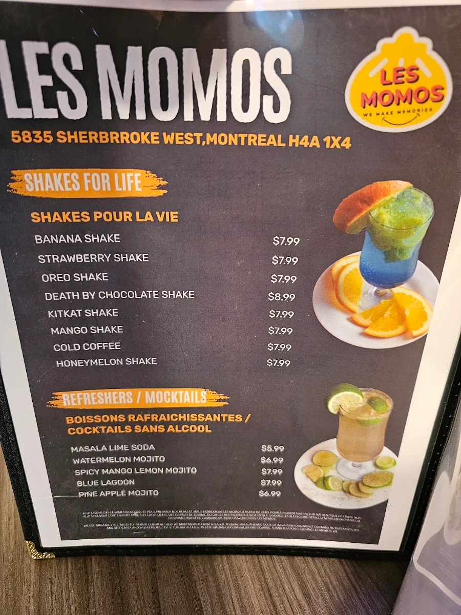 Menu, Les Momos