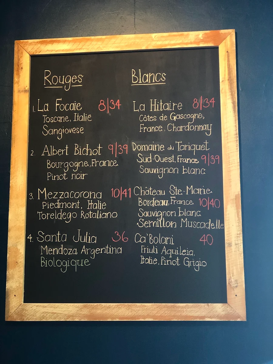 Menu, La Demande Générale Valleyfield Bistro & Buvette
