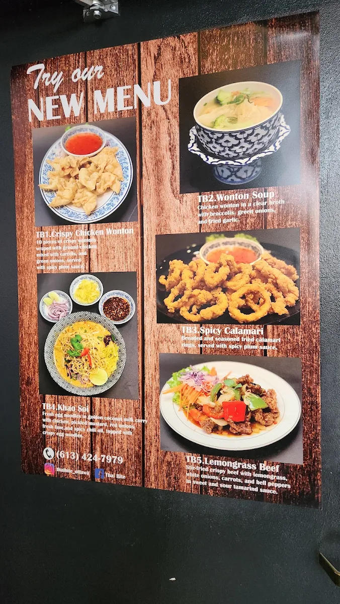 Menu, Thai Bite