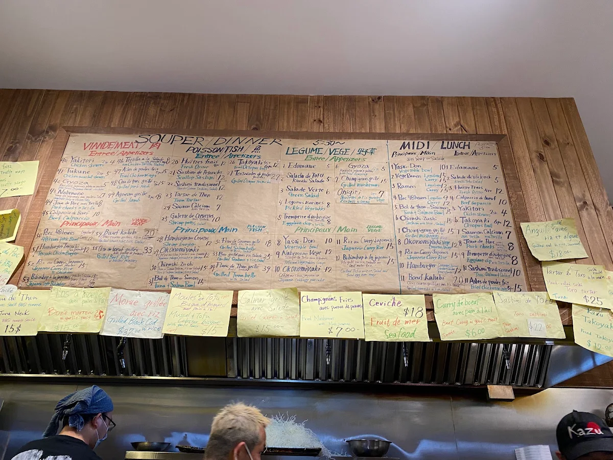 Menu, Pizza Pizza