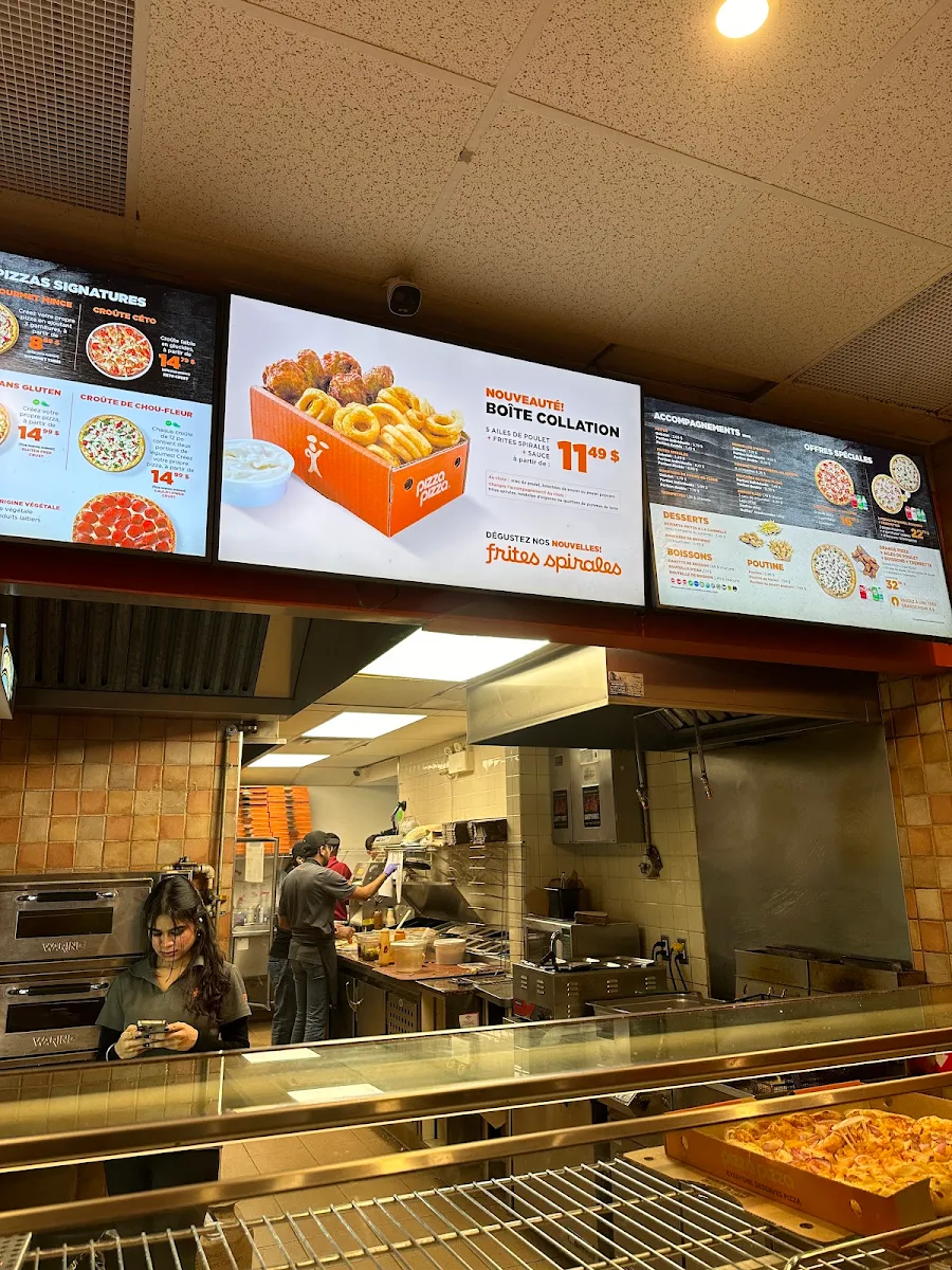 Menu, Pizza Pizza