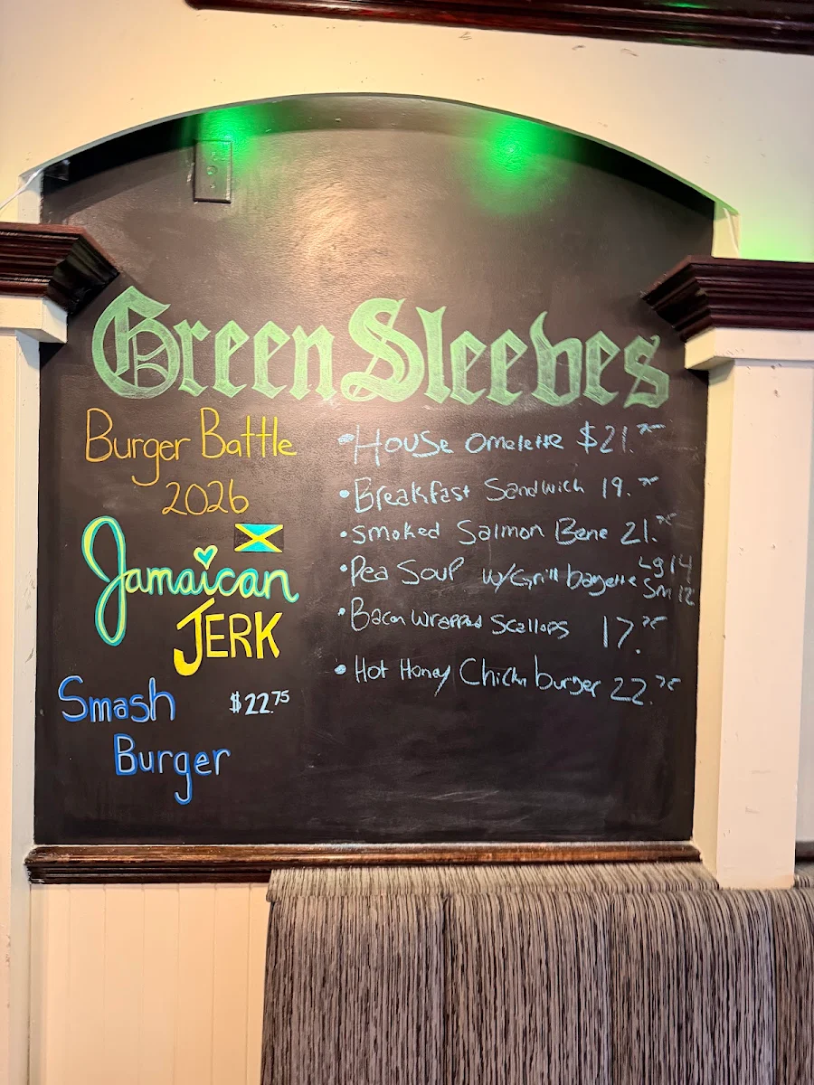 Menu, Green Sleeves