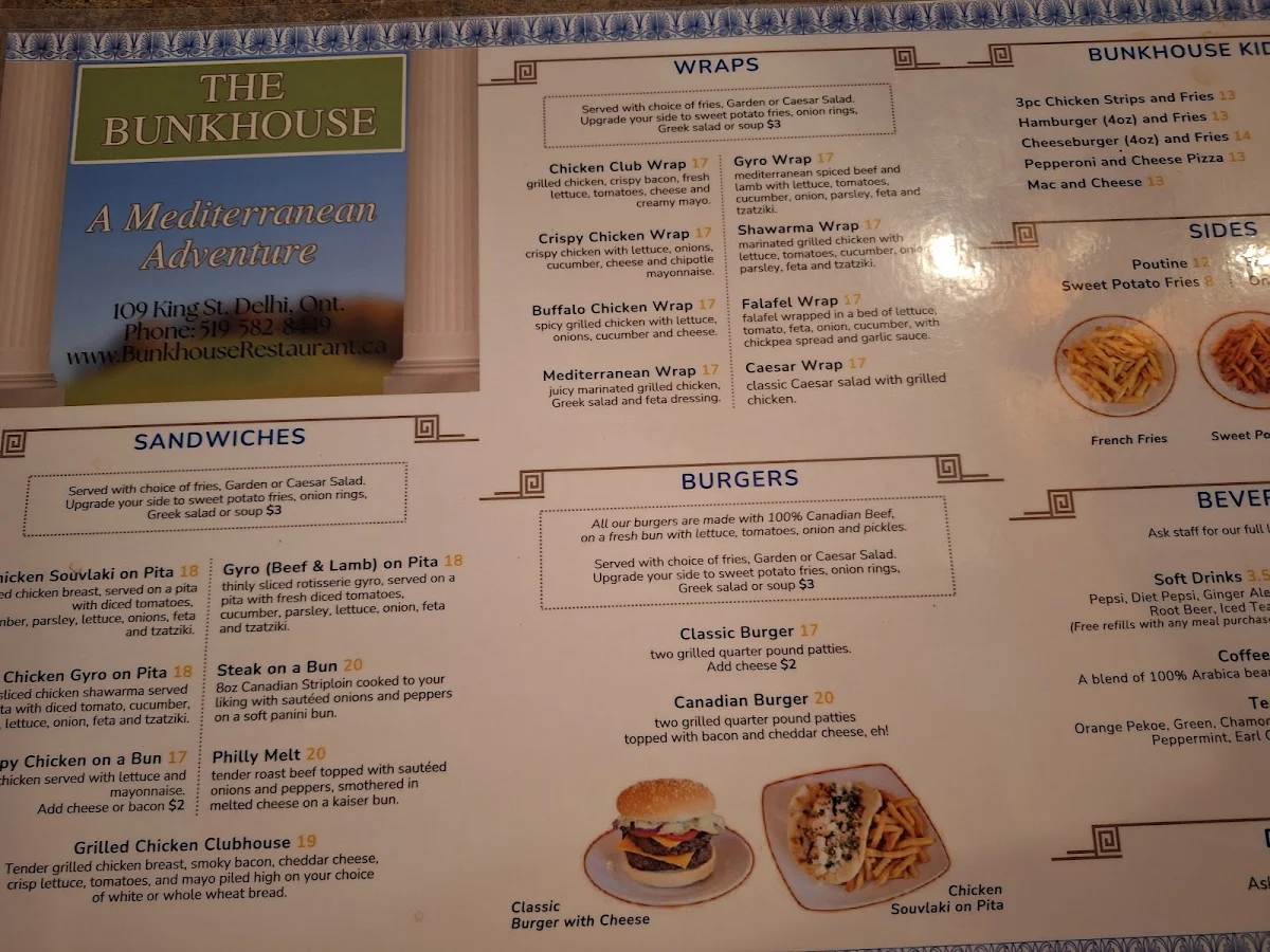 Menu, The Bunkhouse Restaurant (Delhi)