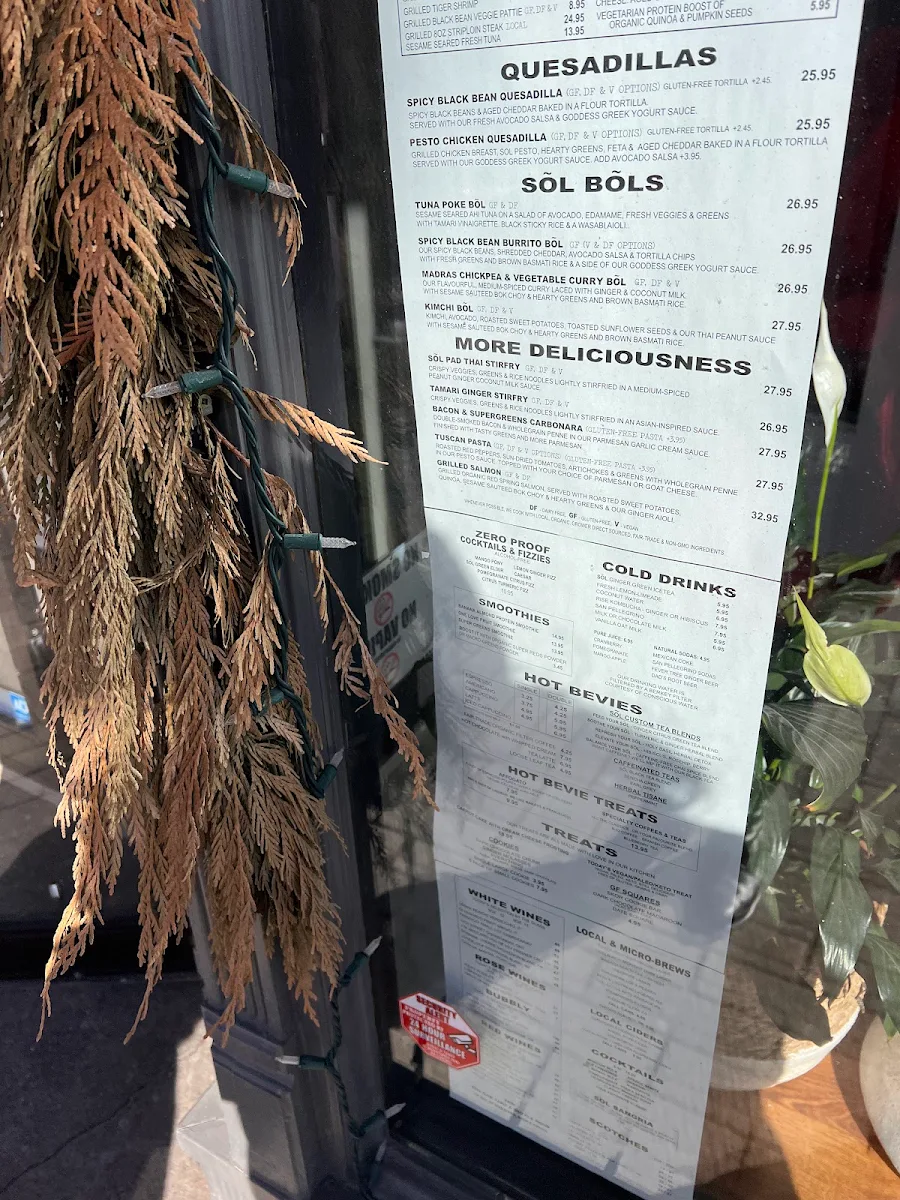 Menu, Sõl Kitchen