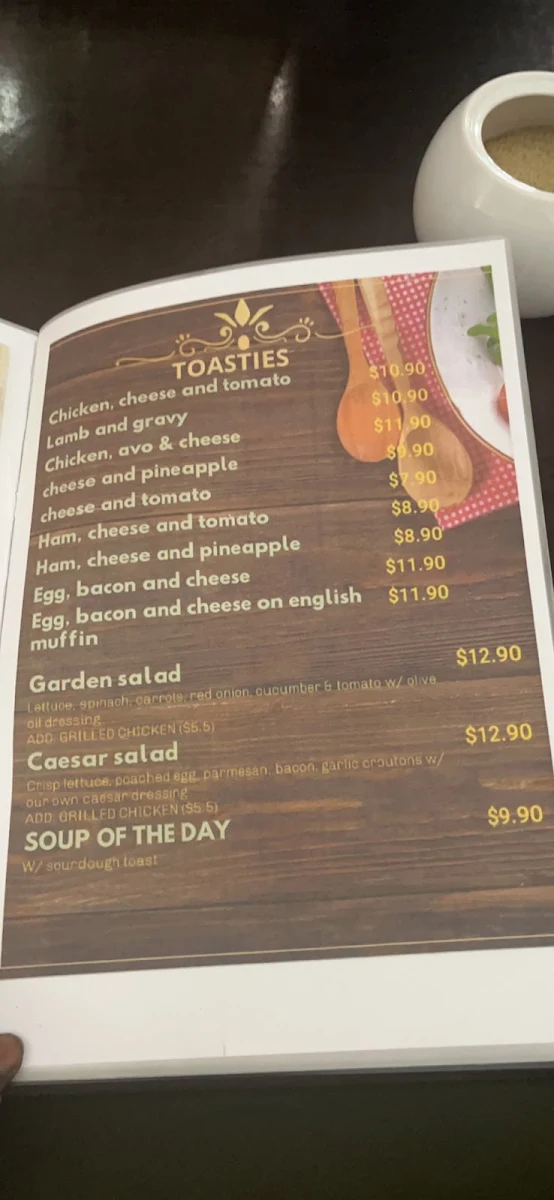 Menu, Neo Cafe Restaurant