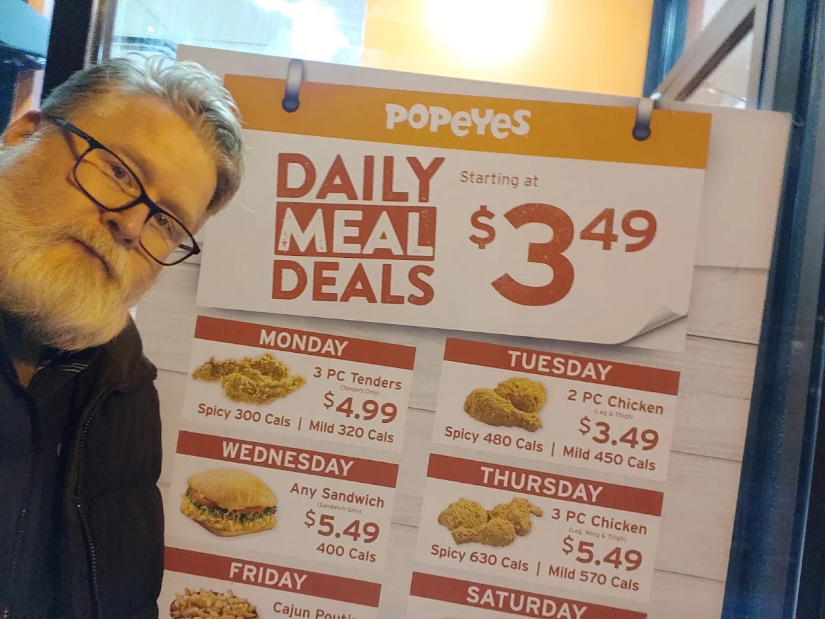 Menu, Popeyes Louisiana Kitchen