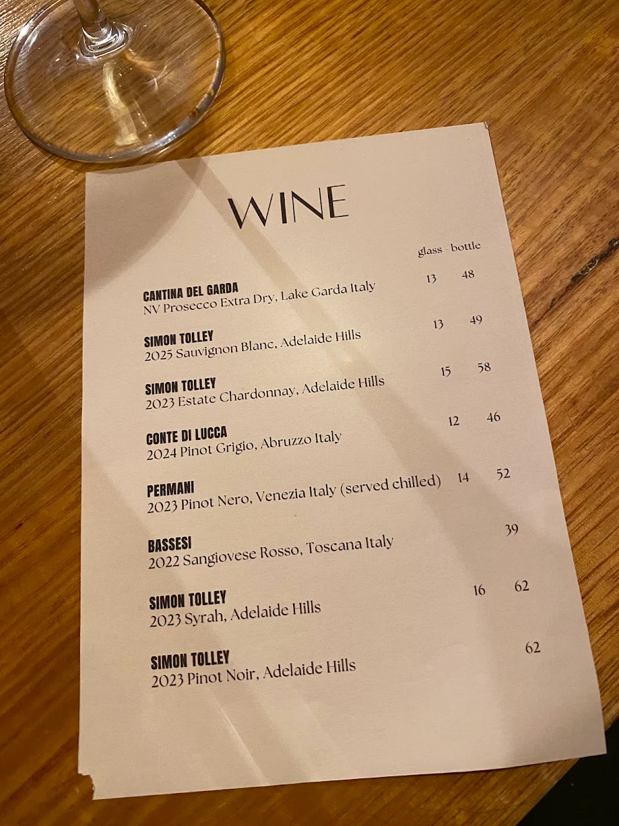 Menu, Johnny Tapas